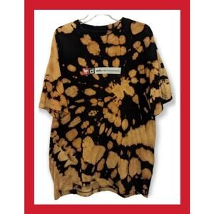 VTG 2000s Deftones Worldwide White Pony Custom Bleach Tie Dye Tee Mens XL